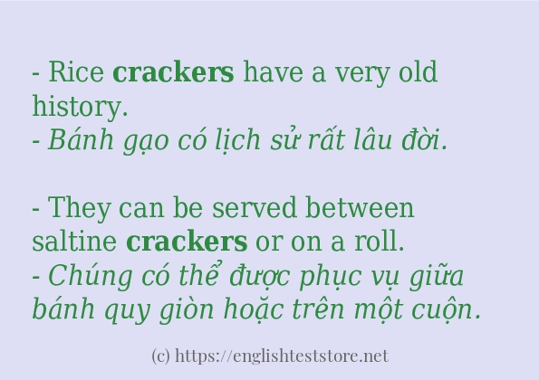 crackers cách dùng và câu ví dụ