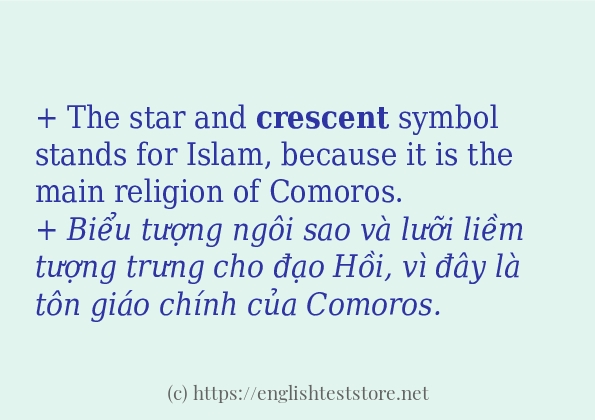 crescent sử dụng như thế nào và câu ví dụ