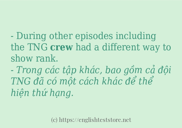 crew ví dụ cách dùng trong câu