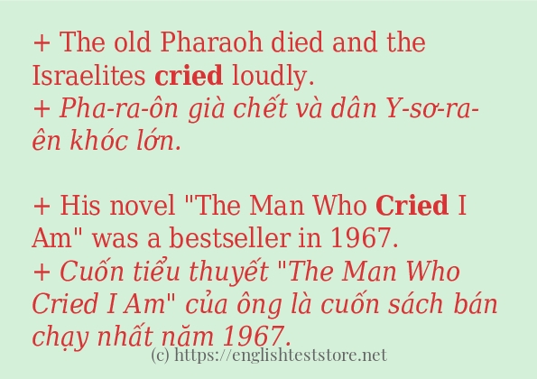 cried dùng như thế nào?