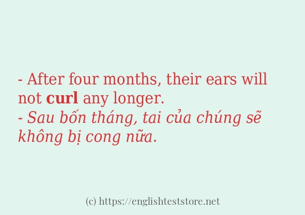 curl cách sử dụng trong câu và ví dụ