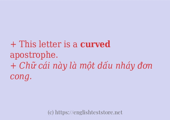 curved ví dụ cách dùng trong câu