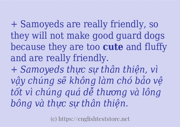 cute cách dùng trong câu và ví dụ cute cách dùng trong câu và ví dụ