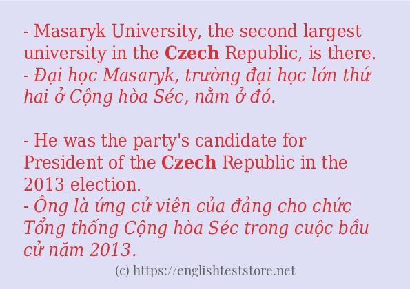 czech câu ví dụ và cách dùng
