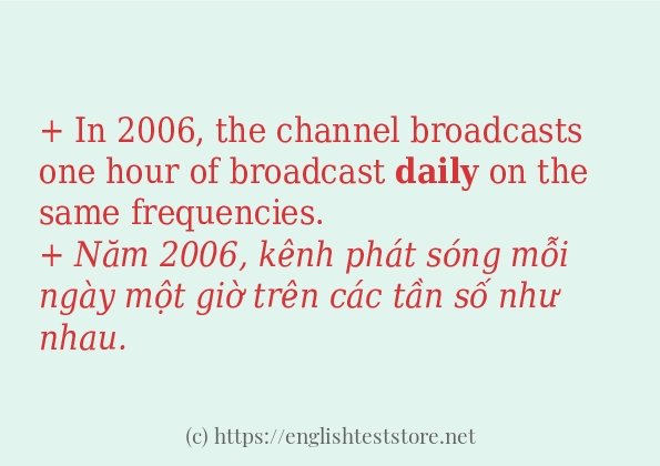 daily cách sử dụng và câu ví dụ daily cách sử dụng và câu ví dụ