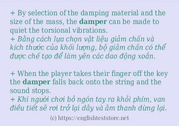 damper các cách dùng và câu ví dụ