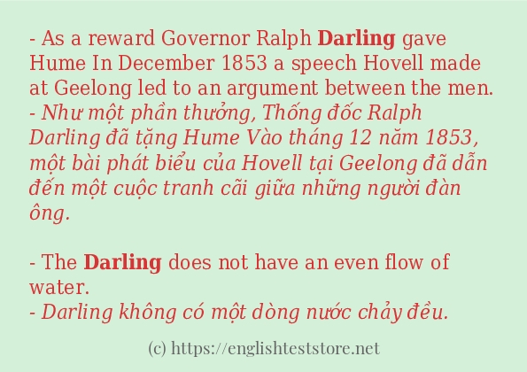 darling cách dùng và câu ví dụ