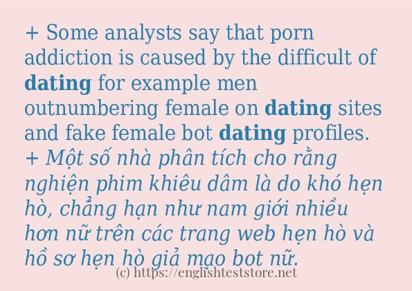 dating câu ví dụ và cách dùng