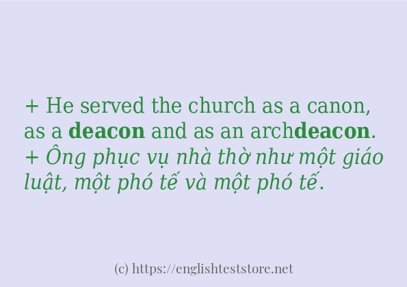 deacon sử dụng như thế nào?