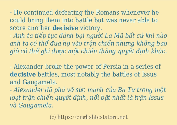decisive ví dụ cách dùng trong câu decisive ví dụ cách dùng trong câu