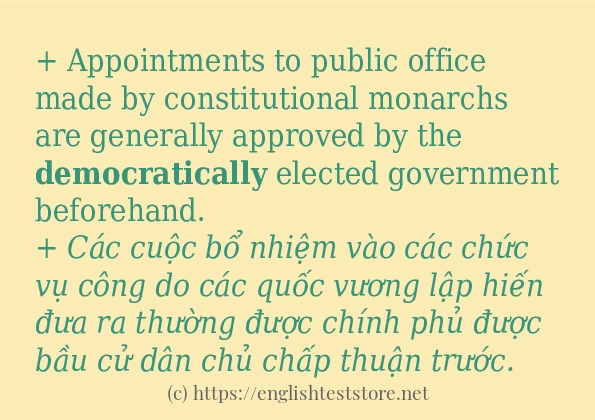 democratically sử dụng như thế nào?