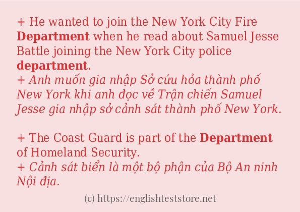 department câu ví dụ và cách sử dụng department câu ví dụ và cách sử dụng