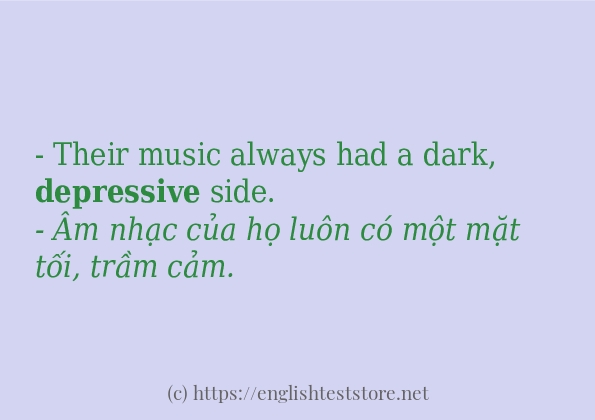 depressive sử dụng như thế nào và câu ví dụ