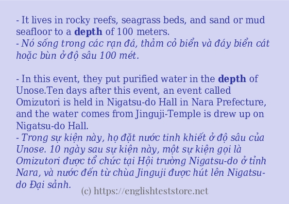 depth câu ví dụ về cách dùng depth câu ví dụ về cách dùng