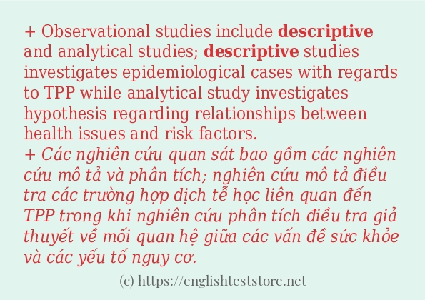 descriptive cách dùng và câu ví dụ