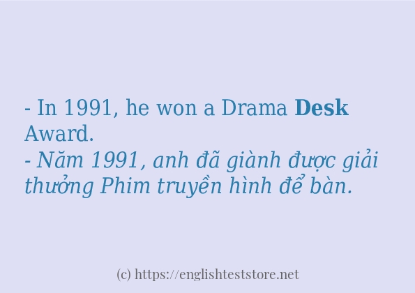 desk sử dụng thực tế trong câu