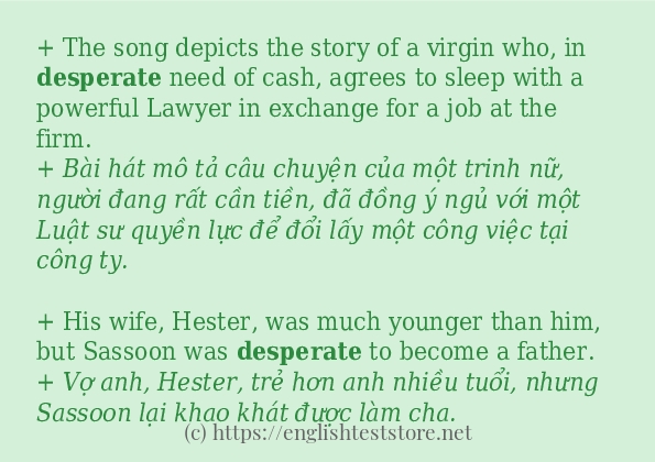 desperate các ví dụ và câu điển hình