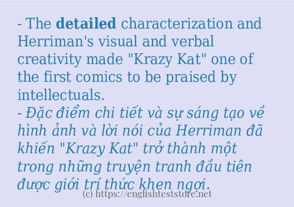 detailed câu ví dụ và cách sử dụng