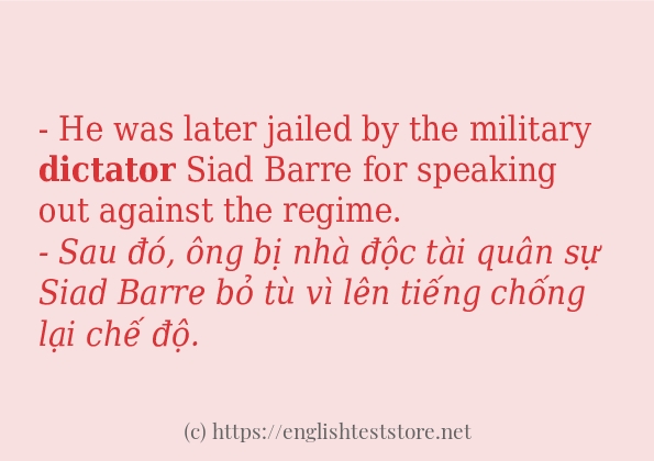 dictator câu ví dụ và cách sử dụng
