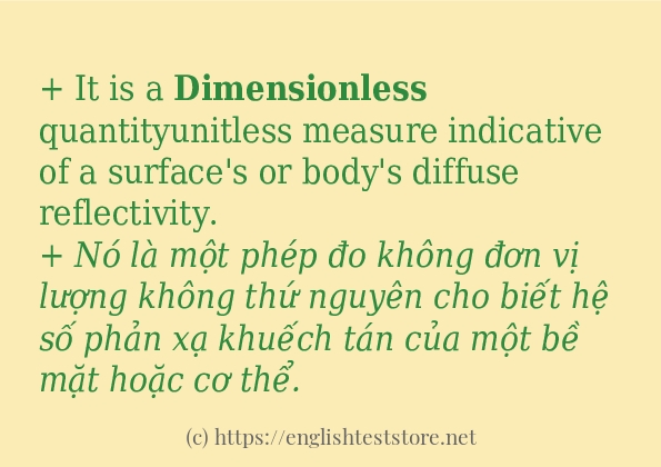 dimensionless câu ví dụ và cách sử dụng