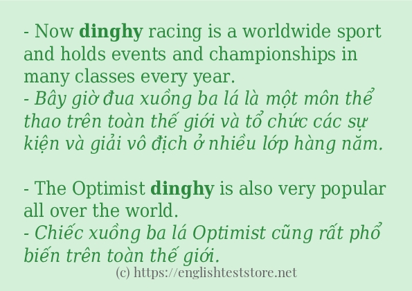 dinghy ví dụ và cách sử dụng trong câu