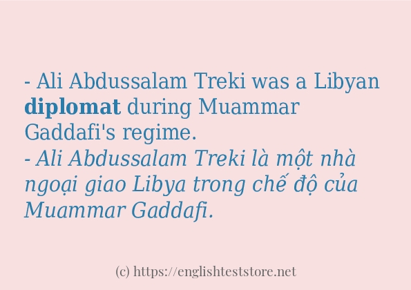 diplomat câu ví dụ và cách sử dụng