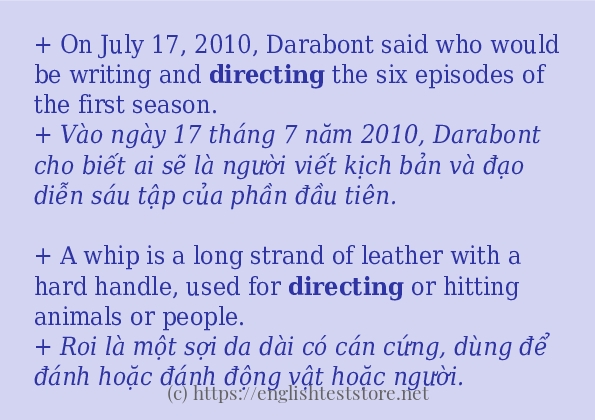 directing có bao nhiêu cách dùng?