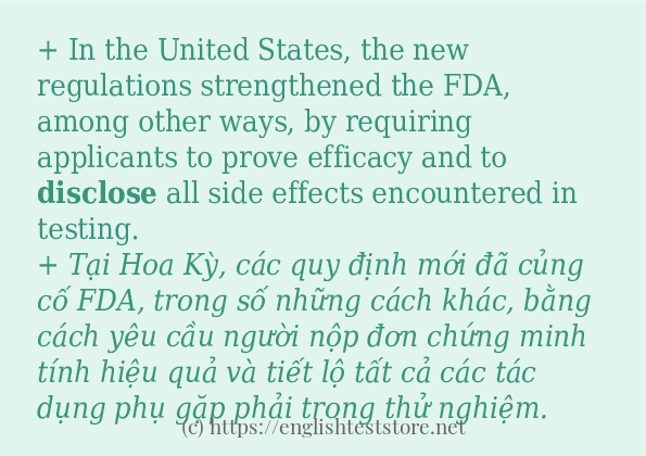 disclose sử dụng như thế nào?