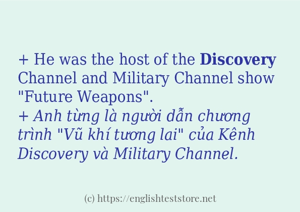 discovery cách sử dụng và câu ví dụ