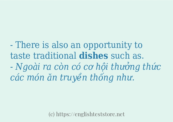 dishes cách sử dụng và câu ví dụ dishes cách sử dụng và câu ví dụ