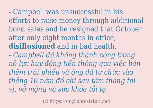 disillusioned câu ví dụ về cách dùng