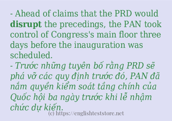 disrupt có bao nhiêu cách dùng?