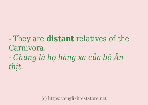 distant cách sử dụng và câu ví dụ