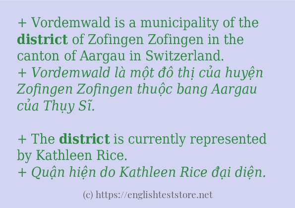 district cách sử dụng và câu ví dụ