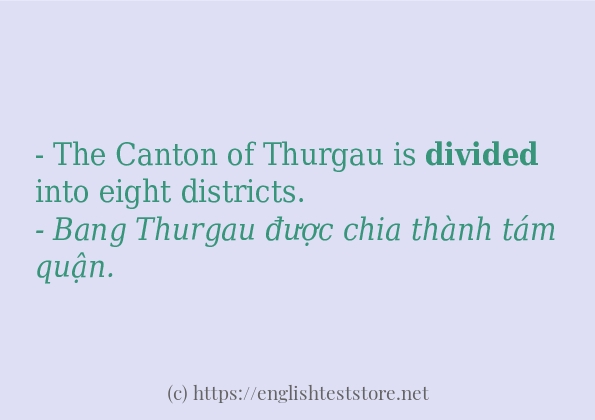 divided câu ví dụ và cách sử dụng