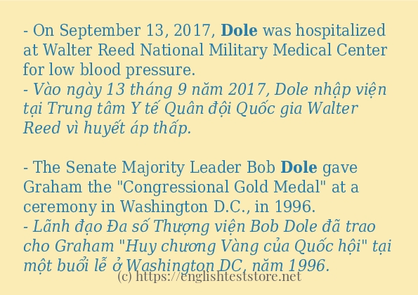 dole áp dụng trong câu và ví dụ dole áp dụng trong câu và ví dụ
