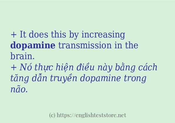 dopamine sử dụng như thế nào và câu ví dụ