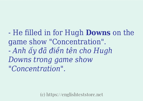 downs cách dùng trong câu và ví dụ