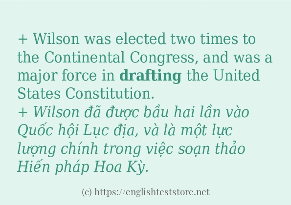 drafting cách sử dụng và câu ví dụ