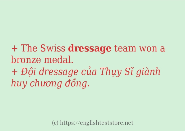 dressage dùng như thế nào?