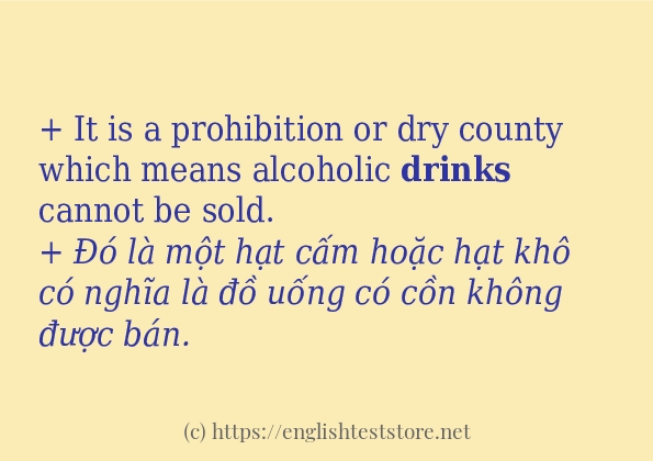 drinks cách dùng và ví dụ trong câu drinks cách dùng và ví dụ trong câu