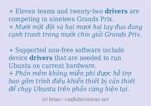drivers có bao nhiêu cách dùng? drivers có bao nhiêu cách dùng?