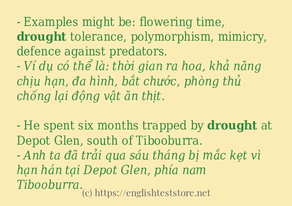 drought cách sử dụng trong câu và ví dụ