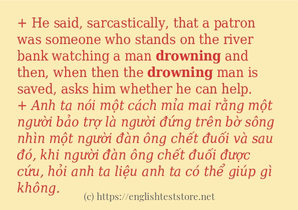 drowning dùng như thế nào?