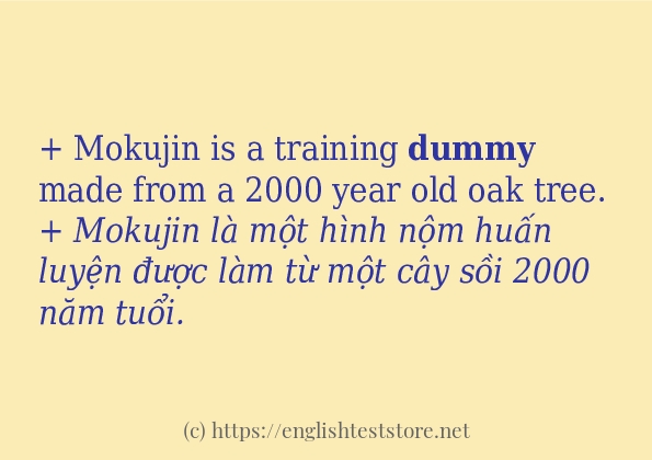 dummy câu ví dụ về cách dùng
