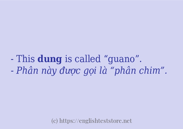 dung cách sử dụng trong câu và ví dụ