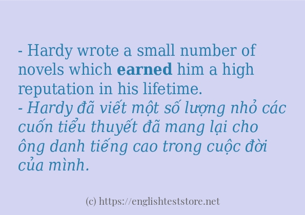 earned các cách dùng và câu ví dụ