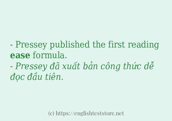 ease cách dùng và câu ví dụ