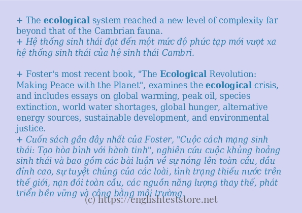 ecological câu ví dụ về cách dùng ecological câu ví dụ về cách dùng