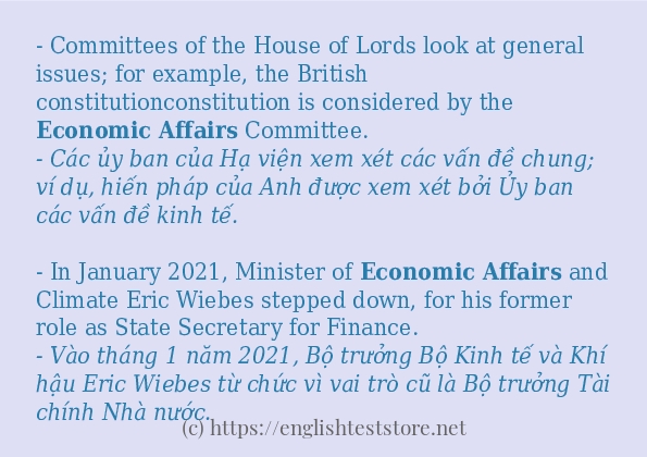economic affairs sử dụng như thế nào?